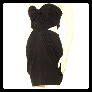 Vicky Tiel cutout vintage black dress 10 NWT